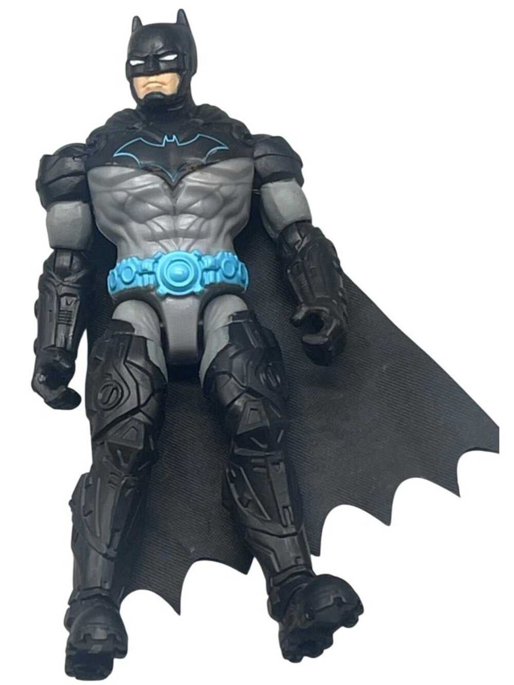 Spin Master DC Comics bat-tech Batman Blue Belt Action Figure 4" #D031 gray READ